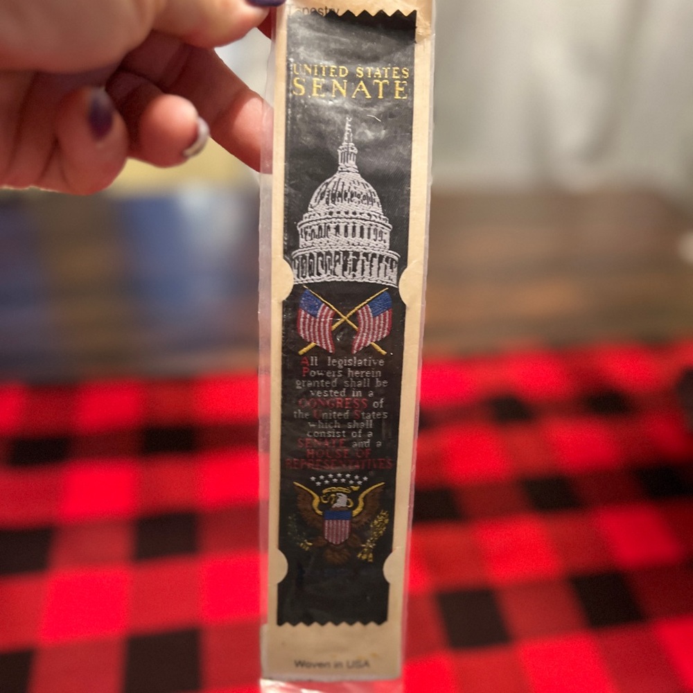 US Senate Cloth Bookmark